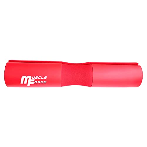 MuscleForge® Nackenpolster mit 2 Schlaufen, Langhantel Polster zum Schutz von Nacken und Hüftebei bei Kniebeugen und Hüftstößen im Fitnesstraining, Barbell Pad for Squat and Hip thrust