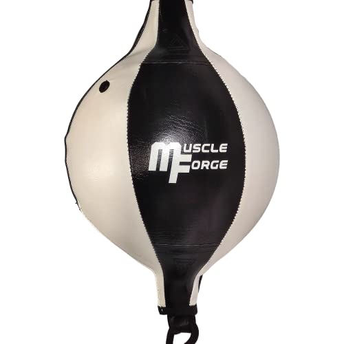 MuscleForge® Boxbirne zum Boxen Erwachsene, Speed Ball für das Boxtraining, Punchingball Hängend, Aufblasbarer Hänge-Boxball für Schnelligkeits- und Reflextraining