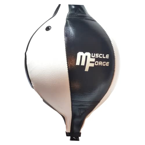 MuscleForge® Boxbirne zum Boxen Erwachsene, Speed Ball für das Boxtraining, Punchingball Hängend, Aufblasbarer Hänge-Boxball für Schnelligkeits- und Reflextraining