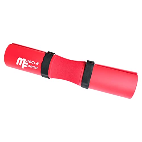 MuscleForge® Nackenpolster mit 2 Schlaufen, Langhantel Polster zum Schutz von Nacken und Hüftebei bei Kniebeugen und Hüftstößen im Fitnesstraining, Barbell Pad for Squat and Hip thrust