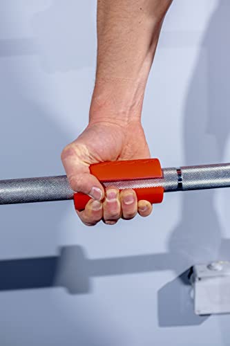 MuscleForge Dicke Hantelgriffe - Stangengriffe für Unterarmtraining und Bizeps Training, Thick bar Grips zur Stärkung der Griffkraft und des Unterarms, Griffkrafttrainer, 2 Stück Fitness Zubehör