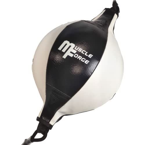 MuscleForge® Boxbirne zum Boxen Erwachsene, Speed Ball für das Boxtraining, Punchingball Hängend, Aufblasbarer Hänge-Boxball für Schnelligkeits- und Reflextraining