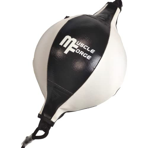 MuscleForge® Boxbirne zum Boxen Erwachsene, Speed Ball für das Boxtraining, Punchingball Hängend, Aufblasbarer Hänge-Boxball für Schnelligkeits- und Reflextraining