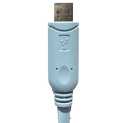 JSM FITNESS USB/USB-C/DB9 zu RJ-45 Konsolenkabel zur Konfiguration von Netzwerkgeräten - Länge 1.8/3/5m und FTDI Chip, Console cable für Cisco Routers, Switches, funktioniert mit Windows, Linux, Mac