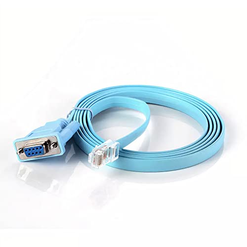 JSM FITNESS USB/USB-C/DB9 zu RJ-45 Konsolenkabel zur Konfiguration von Netzwerkgeräten - Länge 1.8/3/5m und FTDI Chip, Console cable für Cisco Routers, Switches, funktioniert mit Windows, Linux, Mac