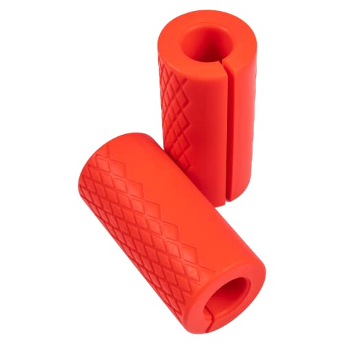 MuscleForge Dicke Hantelgriffe - Stangengriffe für Unterarmtraining und Bizeps Training, Thick bar Grips zur Stärkung der Griffkraft und des Unterarms, Griffkrafttrainer, 2 Stück Fitness Zubehör