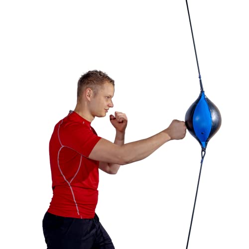 MuscleForge® Boxbirne zum Boxen Erwachsene, Speed Ball für das Boxtraining, Punchingball Hängend, Aufblasbarer Hänge-Boxball für Schnelligkeits- und Reflextraining