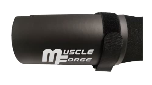 MuscleForge® Almohadilla para barra de pesas con 2 correas, almohadilla de espuma para proteger el cuello y las caderas durante las sentadillas y los ejercicios de cadera en el entrenamiento fitness