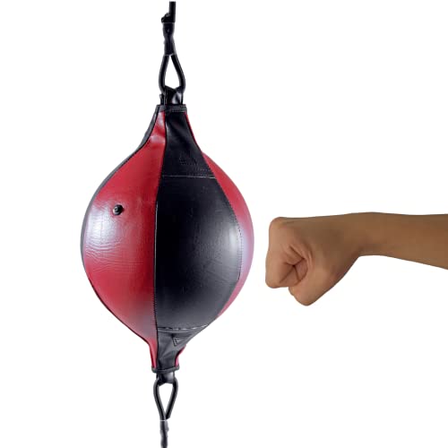 MuscleForge® Boxbirne zum Boxen Erwachsene, Speed Ball für das Boxtraining, Punchingball Hängend, Aufblasbarer Hänge-Boxball für Schnelligkeits- und Reflextraining