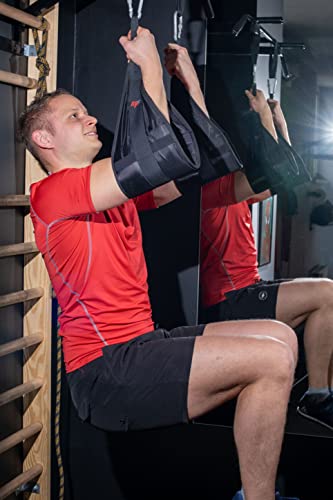 MuscleForge® Bauchmuskelschlaufen für ABS-Muskeltraining, Armschlaufen für Bauchtraining, AB Straps for pull-up bar, Beinheben Schlaufen für das Training zu Hause und im Fitnessstudio