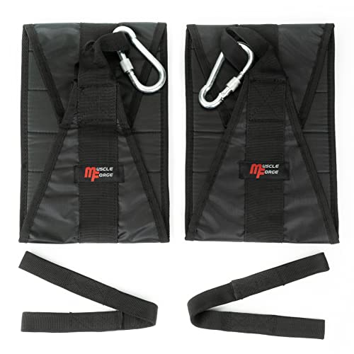 MuscleForge® Bauchmuskelschlaufen für ABS-Muskeltraining, Armschlaufen für Bauchtraining, AB Straps for pull-up bar, Beinheben Schlaufen für das Training zu Hause und im Fitnessstudio