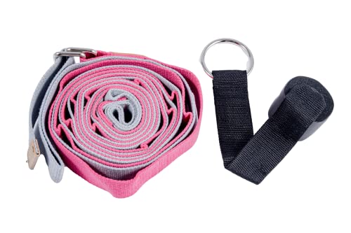 MuscleForge® Cinghia Yoga con attacco alla porta, Cintura Yoga per lo stretching delle gambe, Yoga strap per pilates, balletto e allenamento dei glutei, Allenamento con lo spago e arti marziali