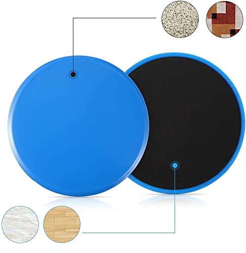 JSM FITNESS® Gleitende Scheiben, Gleiter Pads für Übungen, Doppelseitige Slider Pads für Fitness-Übungen auf dem Boden, Glider Scheiben für Bauchtraining, Gliding Discs - 2 Stück