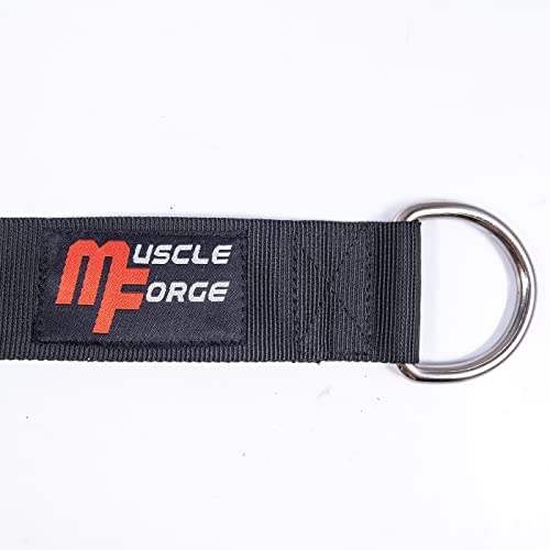 MuscleForge® Kopfgurt für Nackentraining mit Kette und Karabinerhaken, Nackentrainer, Hals Kopf Geschirr für Box und MMA, Neck Harness, Head Cup for neck training im Gewichtheben und Wrestling