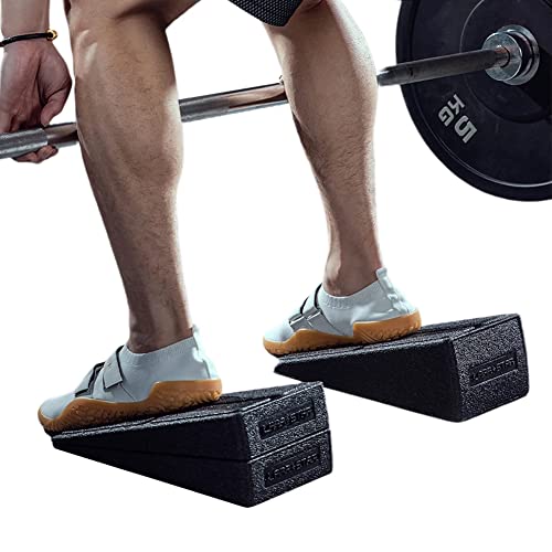 MuscleForge® Squat Wedge Block - Kit da 3 pedana inclinata per Lo Stretching, la Mobilità e l'allenamento dello Squat e stacco, Slant Board per Lo Stretching di Polpacci e Gambe