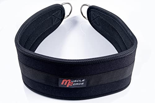 MuscleForge® Dip Belt, Cintura Zavorra fino a 240 kg con una catena e moschettoni, Cintura di pesi per bodybuilding e calisthenics con carico supplementare, Cintura Palestra per Pull-up e Dip