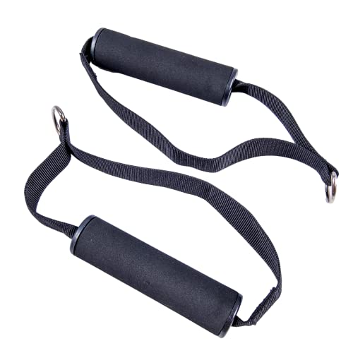 MuscleForge® Agarre para Polea 2 Piezas, Mango de Espuma para bíceps y tríceps x2, Nylon Cuerda Manija para la máquina de Cable en el Gimnasio, Asas de Resistencia Espuma