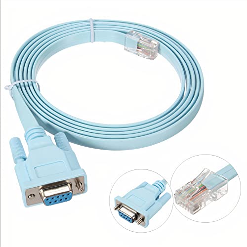 JSM FITNESS USB/USB-C/DB9 zu RJ-45 Konsolenkabel zur Konfiguration von Netzwerkgeräten - Länge 1.8/3/5m und FTDI Chip, Console cable für Cisco Routers, Switches, funktioniert mit Windows, Linux, Mac