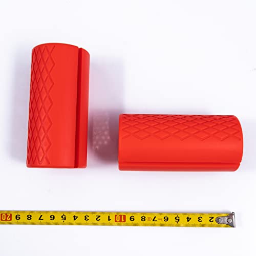 MuscleForge Agarres Gruesos de Barra - Mango para Mancuernas para Entrenamiento de antebrazo y bíceps, Thick Bar Grip para Fortalecer de Agarre y el antebrazo, 2 Piezas de Accesorios de Fitness