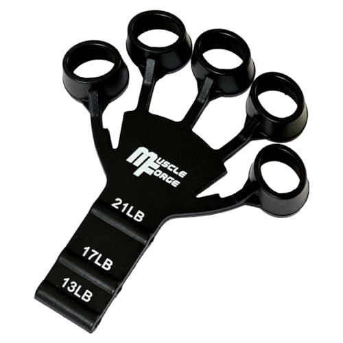 MuscleForge® Finger Trainer, Estensore delle Dita in silicone per rafforzare la forza della presa, 3 Livelli di Regolazione 6-10 kg, Gripper Strength Trainer per L'allenamento delle Dita e avambraccio