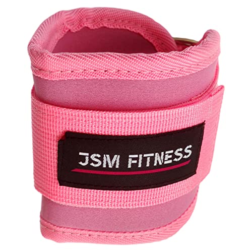 JSM FITNESS® Cavigliere per pulley per l'allenamento di glutei e cosce - Cavigliere per cable machine, 2 pezzi con moschettoni