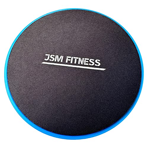 JSM FITNESS® 2X Dischi di Scorrimento Cuscinetti - Dischi Scivolamento, Sliders per Esercizi di Fitness su Moquette e Pavimento