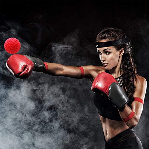 MuscleForge Reflexbälle für den Kopf, Speedball mit Kopfband - 3 Speedballs im Set für Boxtraining und MMA, Boxbälle für Koordinations- und Schnelligkeitstraining