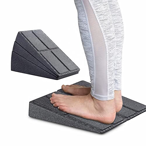 MuscleForge® Squat Wedge Block - Kit da 3 pedana inclinata per Lo Stretching, la Mobilità e l'allenamento dello Squat e stacco, Slant Board per Lo Stretching di Polpacci e Gambe