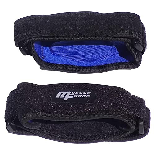 MuscleForge® Supporto Gomito per Tennista e Golfista - Fascia Gomito per Epicondilite e Indolenzimento, 2 pz, Gomitiera per Tendinite