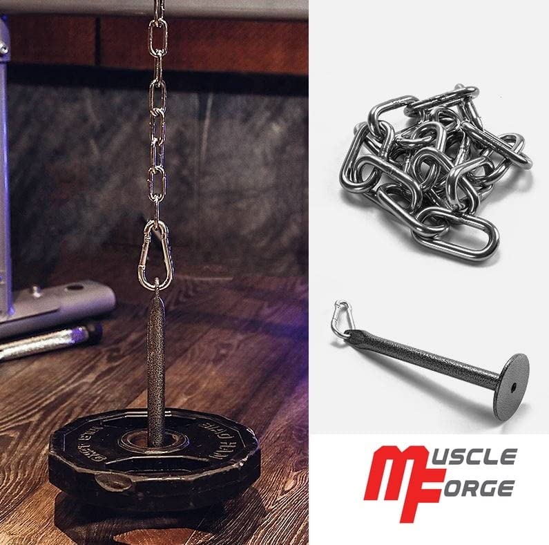 MuscleForge Latzug Seilzug Fitness Kabelsystem, Kabelzug Fitness, Trizeps Trainingsgerät für Zuhause, Pulley System für Bizeps Training, Umlenkrolle fitness, Fitness Flaschenzug Seilzugsystem